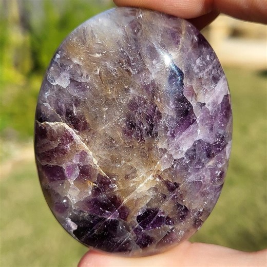 Amethyst Crystal Palm Stone: Magic, Manifestation, Divination, Peace, Sleep - Etsy