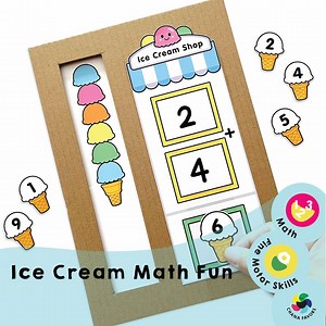 Ice Cream Math: Addition & Subtraction Activity (printable PDF) - Etsy