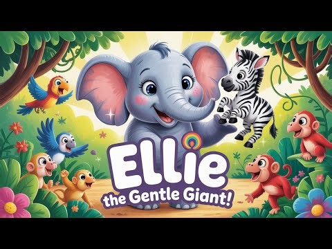 Ellie the Elephant 🐘 | The Kindest Giant in the Jungle | 3D Kids Poem & Storytime Adventure
