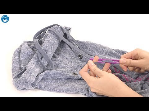 How to use a Dritz Drawstring Threader