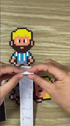 LIONEL MESSI de Papercraft Pixel Art 3D - Manualidades de Papel #diy #manualidades
