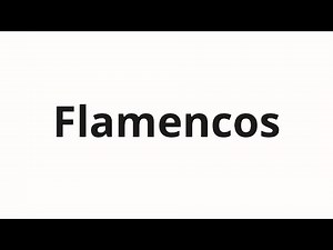 How to pronounce Flamencos