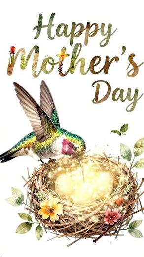 Animated Ecard Text Free Hummingbird And Nest