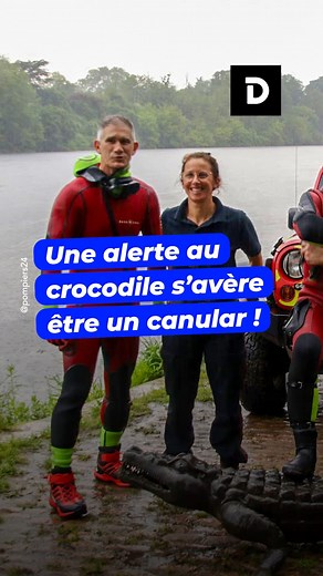 Une alerte au crocodile s’avère être un canular ! #insolite #crocodile #pompier #france | Demotivateur