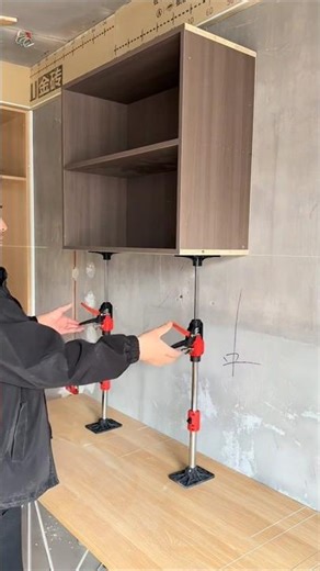 part462#Cant lift or install wall#cabinetsstablyOurspecial support brackets😲#WallCabinetInstallation