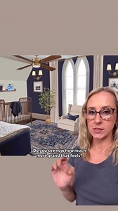 14K views · 149 reactions | Do you have a nursery that feels boring? Follow these design tips to create a timeless space that can grow with your child!These windows deserved to be the main character of this space so by adding a moody accent wall and changing the curtain placement, now they’re the focal point of the room! What do you think? Are the curtains too close to the ceiling? 樂 | Come Stay Awhile | Facebook