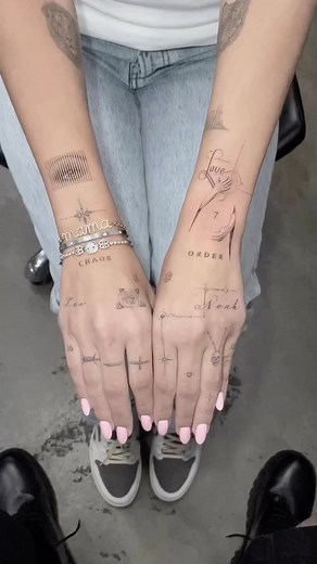 A collection of single needle beauties from @mr.k_tattoo 👁️✨ #TATTOODO | Tattoodo