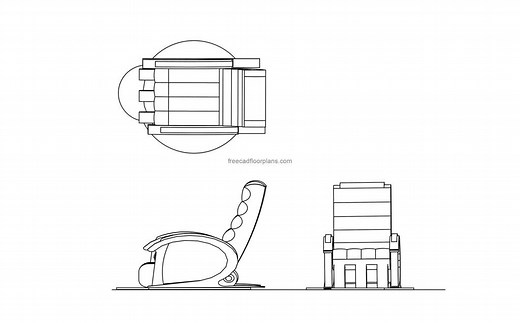 Electric Massage Chair - Free CAD Drawings