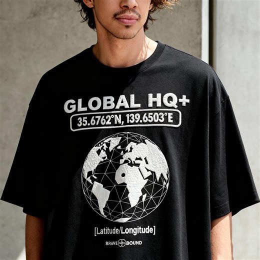 Global HQ World Coordinates Map Tee | Traveler Latitude Longitude Graphic Tee - Etsy
