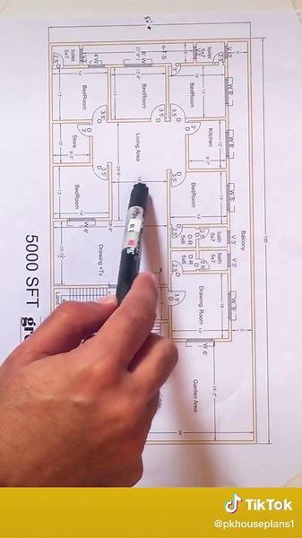 Simple 50x100 Feet House Design Plans