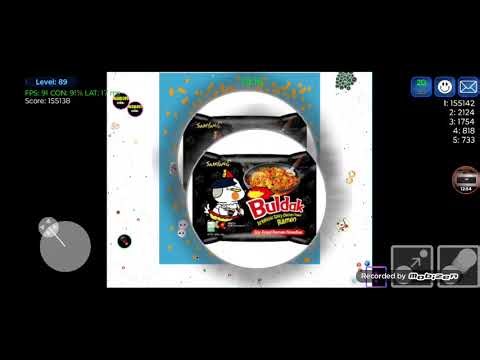 Nebulous.io game hack score 345K+ before Buldak Spicy Ramen skin
