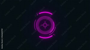 Target sport icon isolated on background. Clean target with numbers for shooting range or shooting. Video motion graphic animation See Less