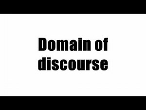 Domain of discourse