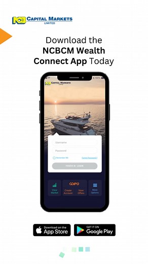 Here’s what you can do on the NCBCM Wealth Connect App: - Purchase Unit Trusts on the go. - Buy and sell equities on the Jamaica Stock Exchange. - Make transfers to other NCBCM and NCB savings accounts. - View investment portfolio details and transaction history. - Access daily market performance insights. Download the NCBCM Wealth Connect app from the App Store or Google Play TODAY! #NCBCM #NCBCMWealthConnect #NCBCMMobileApp | NCB Capital Markets Limited