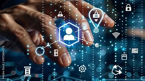 Exploring digital security solutions with interactive technology in a modern setting