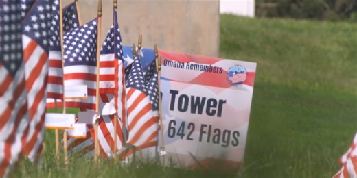 Memorial Park flag tribute honors 9/11 victims