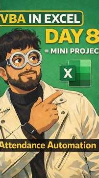 Day 8 VBA in Excel 🔥Mini Project to automate Excel tasks fast 💻🚀 #excelvba #learning #explore #excel