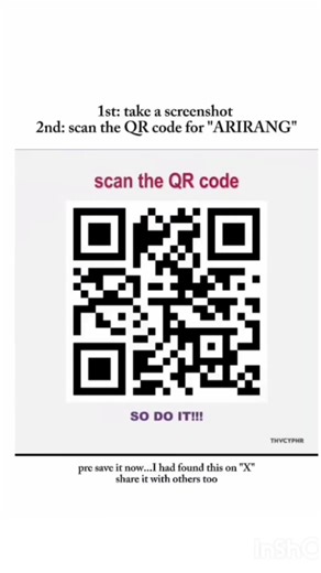 scan this QR code and pre save the ARIRANG ALBUM💜#arirang2026#bts #comeback #btscomeback