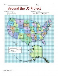 End of Year Geometry Project (Distance and Midpoint Formula), 9th, 10Math, No-pr