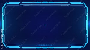 HUD template. Frame HUD element. Futuristic viewfinder of future. interface data display screen. Artificial intelligent. technology sci fi frame hud ui. box border scifi digital screen hologram panel