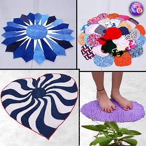 91K views · 6.4K reactions | Easy !! Doormat Making at Home || Old Clothe Recycaling #doormat #diycrateasy #easy #jeans #making | Artefact | Facebook