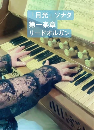 「月光」ソナタ第一楽章・ベートーヴェンをリードオルガンで🎹フル動画は吉井江里オルガンチャンネルへ#リードオルガン#ベートーヴェン #足踏みオルガン