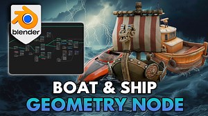 3D Tudor Blender Boat Geometry Node Build Any Boat in Seconds | BlenderNation Bazaar