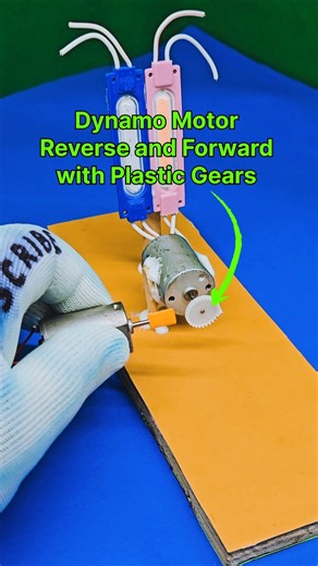 Dynamo Motor Reverse and Forward with Plastic Gears #dcmotor #shorts #diy