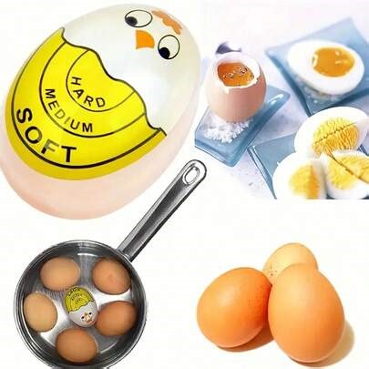 Cartoon Color Changing Egg Timer, Resin Boiled Egg Observer For Soft Boiled & Runny Yolk Eggs, Kitchen Cooking Reminder Tool | SHEIN