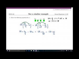 Linear Equations with fractions (1.1-05)