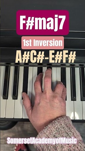 F Sharp Major 7th Chord Piano Inversions #pianotutorial #seventhchords