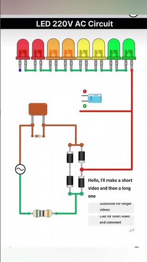 LED 220V AC circuit#led #220v #ac #circuit #viral #electronics