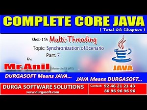 Core Java-Multi-Threading-Synchronization Scenario-Part 7