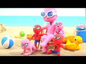 Spiderman Play Doh Cartoons ❤ Frozen Elsa, Hulk & Superhero Babies Cartoons ❤ Stop Motion Movies