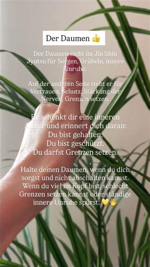 Halte deinen Daumen – und spür, was passiert 💛