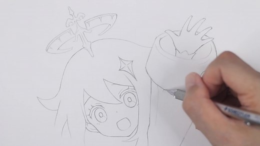 教你如何画原神里的派蒙/原神角色手绘