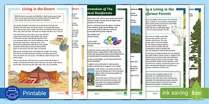 World Climates and Vegetation Grade 6 - Case Studies Pack