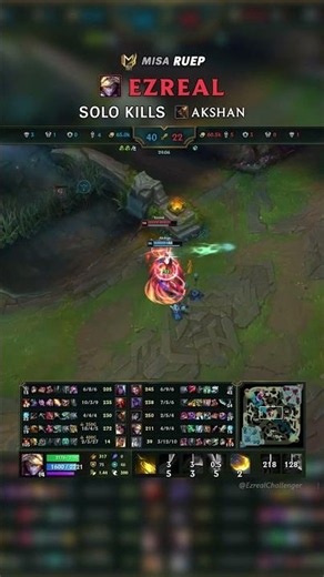 (MISA Ruep) Ezreal SOLO KILLS Akshan | EUW Challenger Patch 26.13 #shorts