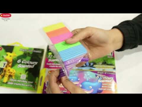 6 Color Play Clay Stripes 🎨 | Soft & Colourful Clay for Kids | Rabbit Stationery, #playclay #clay