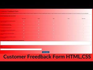 How Create Customer Freedback Form Project Using NetBeans | HTML,CSS