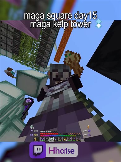 massive kelp farm tower addition to the big square #minecraft#minecraft #smp #hha1se