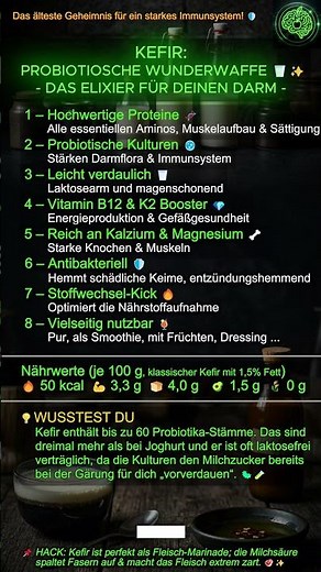 Warum du JEDEN Tag Kefir trinken solltest! 🥛🦠