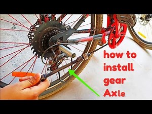 How to install gear axle in normal cycle.cycle me gear axel kaise lagaye.