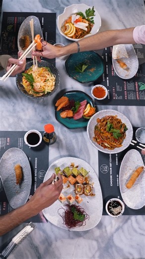 Nothing feels more festive than good vibes, warm laughs, and a sushi plates that makes the whole season brighter order now | AMA SUSHI