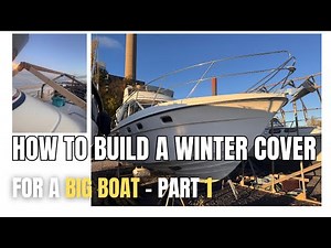 How to build a winter cover from wood and tarp for a big boat - Part 1