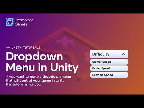 How to Make a Dropdown Menu in Unity 3D!