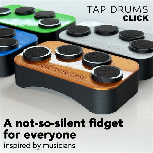 Tap Drums CLICK - A Not-so-silent Fidget for Everyone, Inspired by Musicians - Great Gift - High Quality - Durable - Ships Fast - Etsy