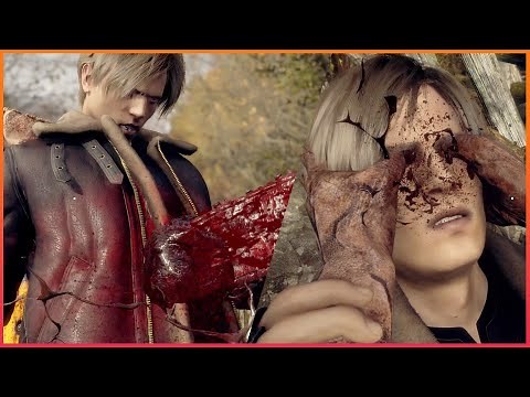 Leon Death Scene | Resident Evil 4 Remake All Deaths Animation 4K