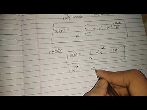Basics of inverse discrete fourier transform