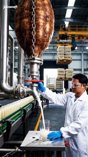 Automated Fruit Processing: Hydraulic System Engages